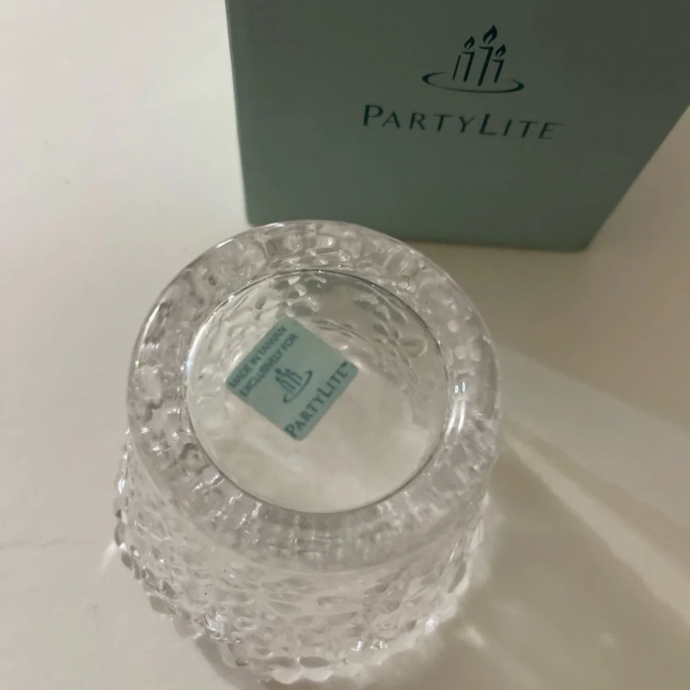 New Crystal Votive Tealight Candle Holder, 3 3/4" PartyLite - Picture 2 of 7